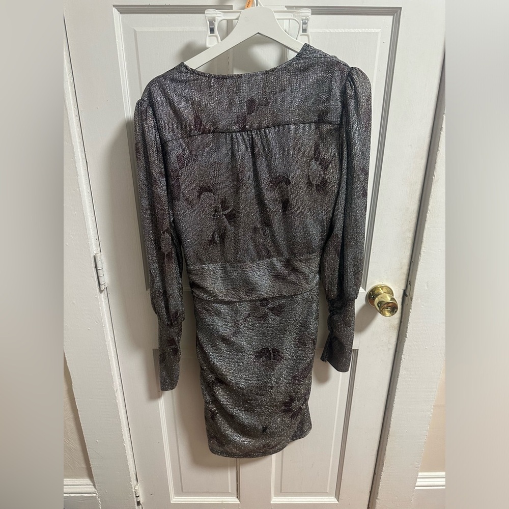 NWOT ba&sh Black Robe Lizie dress size 3 MSRP $465 - Picture 6 of 7